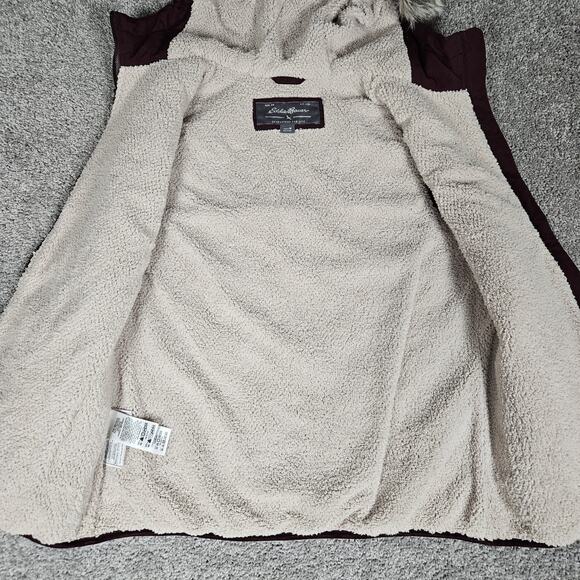 Eddie Bauer Sherpa Lined Vest Womens Medium Maroon Gorpcore Outdoors - Picture 4 of 10